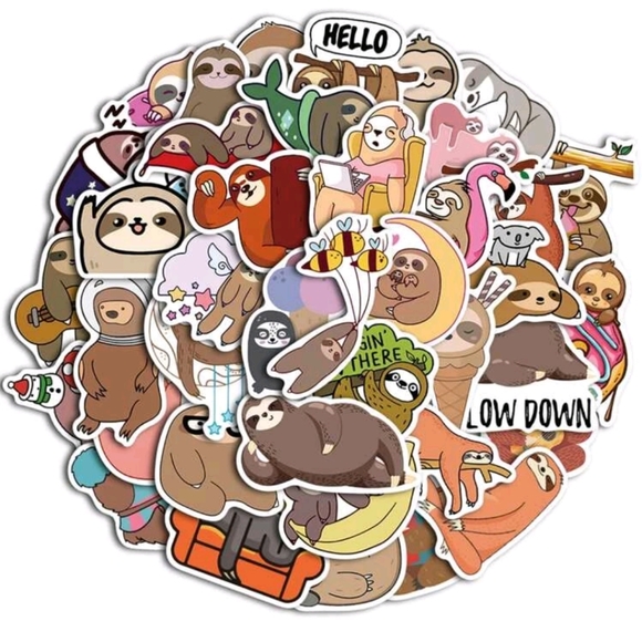 🍉5 for $25* Laptop Sloth Stickers - Picture 4 of 7